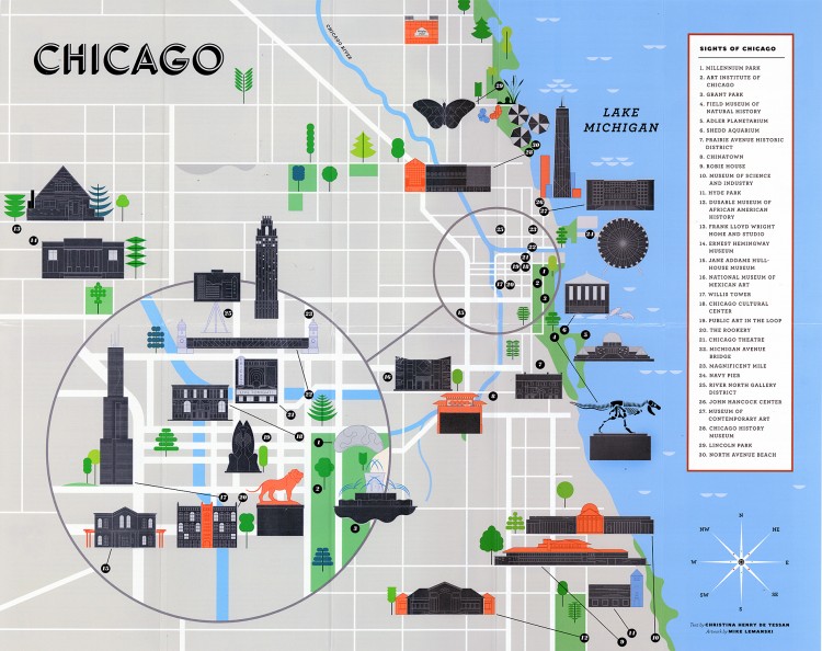 Chronicle Books Chicago Scratch-off Map
